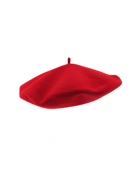 Unisex Pure wool Basque beret cap red